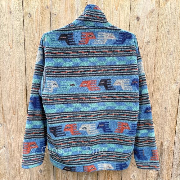 Patagonia Vintage Synchilla‎ Sweater Anatolia Bluesmoke Fleece Size Small - Picture 5 of 17